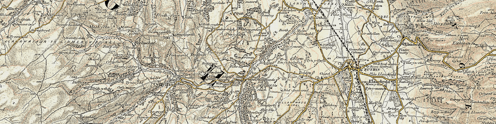 Old map of Hengoed in 1902-1903