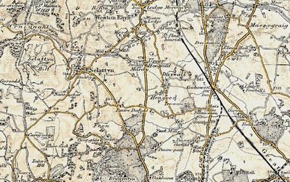 Old map of Hengoed in 1902-1903