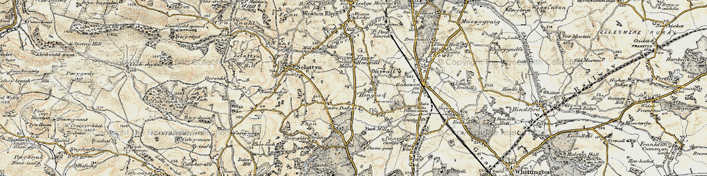 Old map of Hengoed in 1902-1903