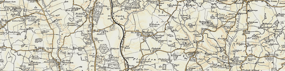 Old map of Henham in 1898-1899