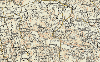 Old map of Amon's Copse in 1897-1900