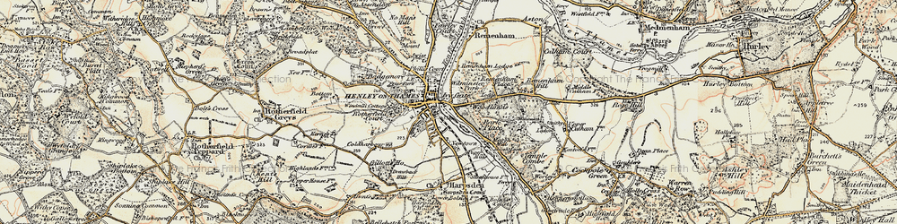 Old map of Henley-on-Thames in 1897-1909
