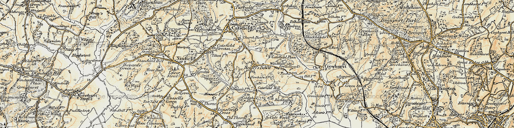 Old map of Twisly in 1898