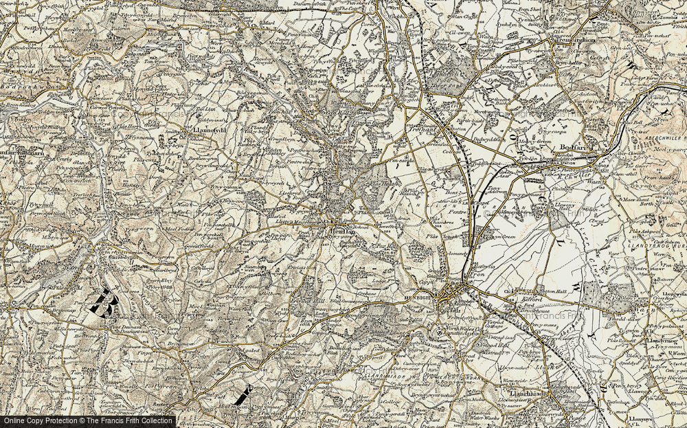 Old Map of Historic Map covering Afon y Meirchion in 1902-1903