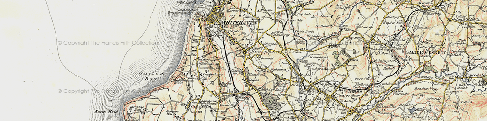 Old map of Hensingham in 1901-1904