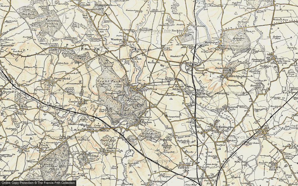 Old Map of Hensington, 1898-1899 in 1898-1899