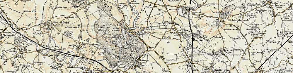 Old map of Hensington in 1898-1899