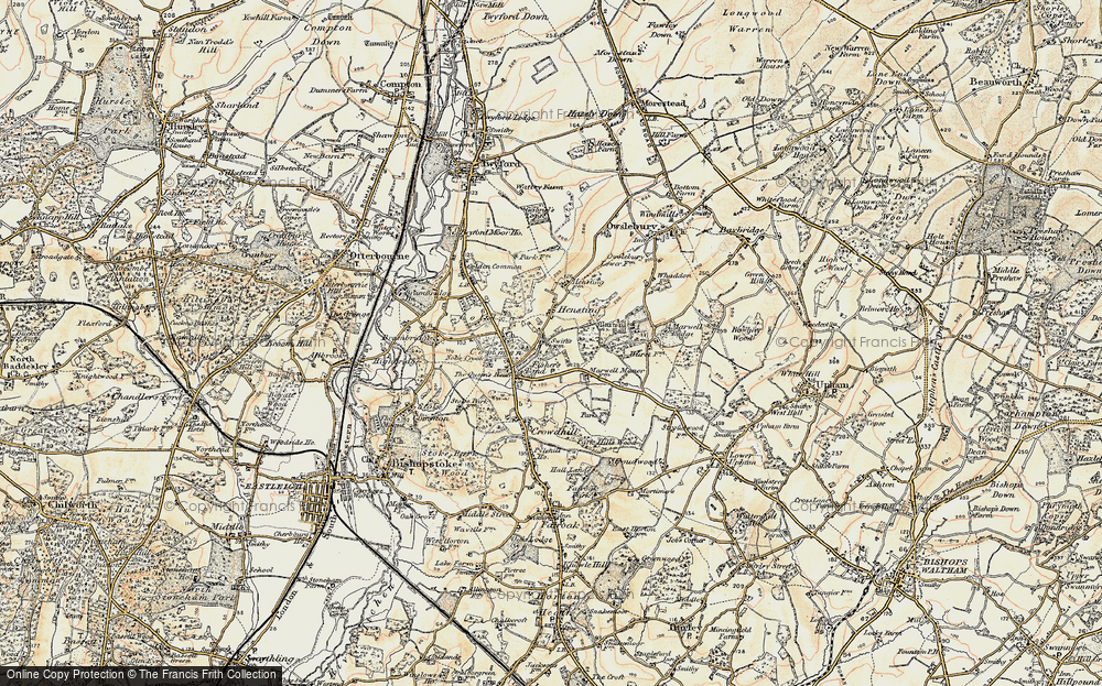 Old Map of Hensting, 1897-1900 in 1897-1900