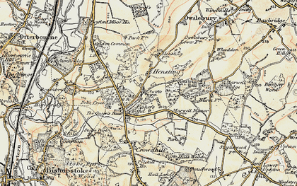 Old map of Hensting in 1897-1900
