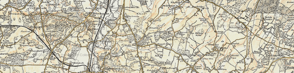 Old map of Hensting in 1897-1900