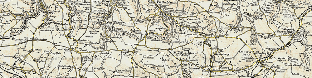 Old map of Bodstone Barton in 1900