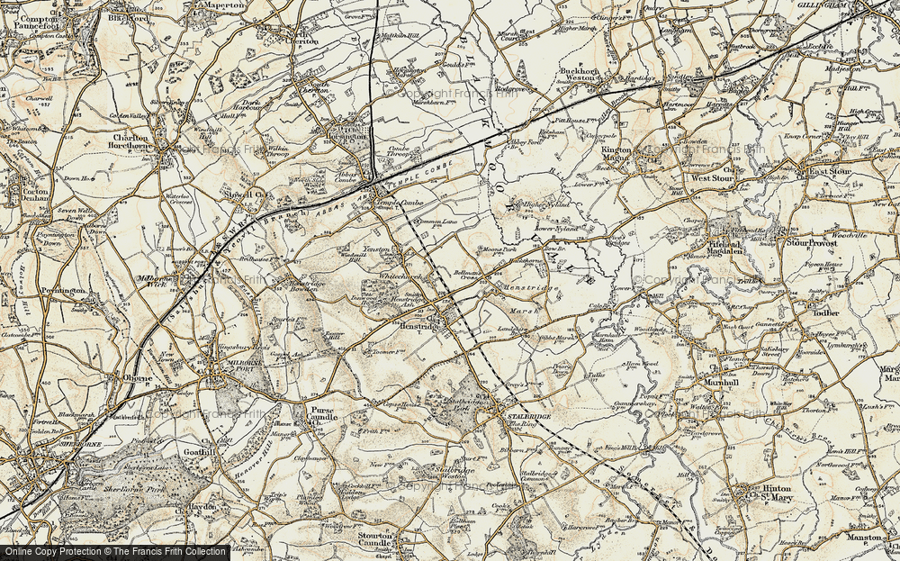 Old Map of Henstridge Ash, 1897-1909 in 1897-1909