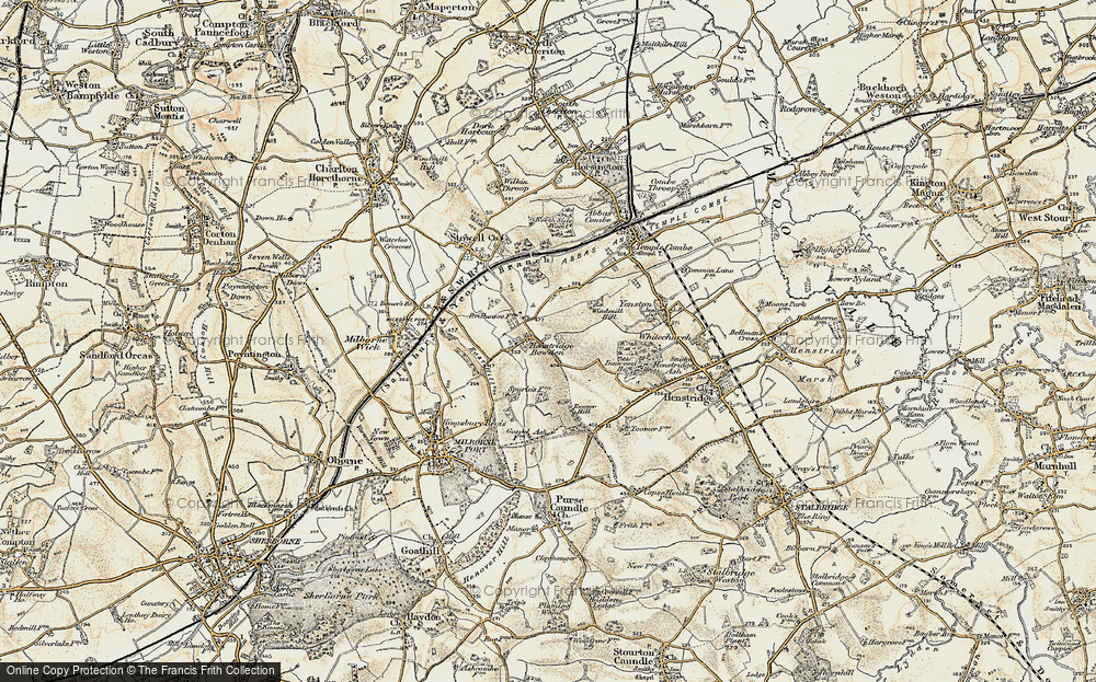 Old Map of Henstridge Bowden, 1899 in 1899