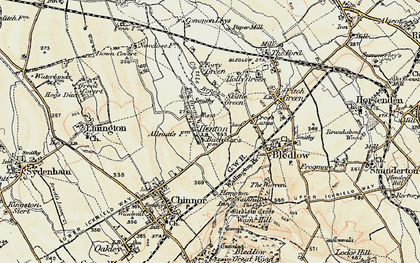 Old map of Henton in 1897-1898