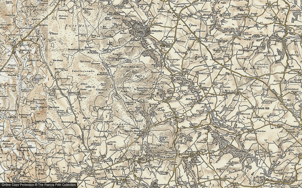 Old Map of Henwood, 1900 in 1900