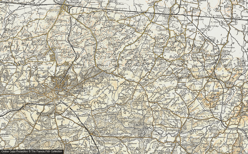 Old Map of Henwood Green, 1897-1898 in 1897-1898