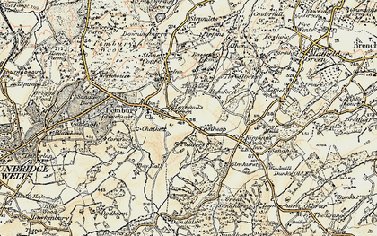 Old map of Henwood Green in 1897-1898