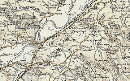 Old map of Heol-y-gaer in 1900-1902