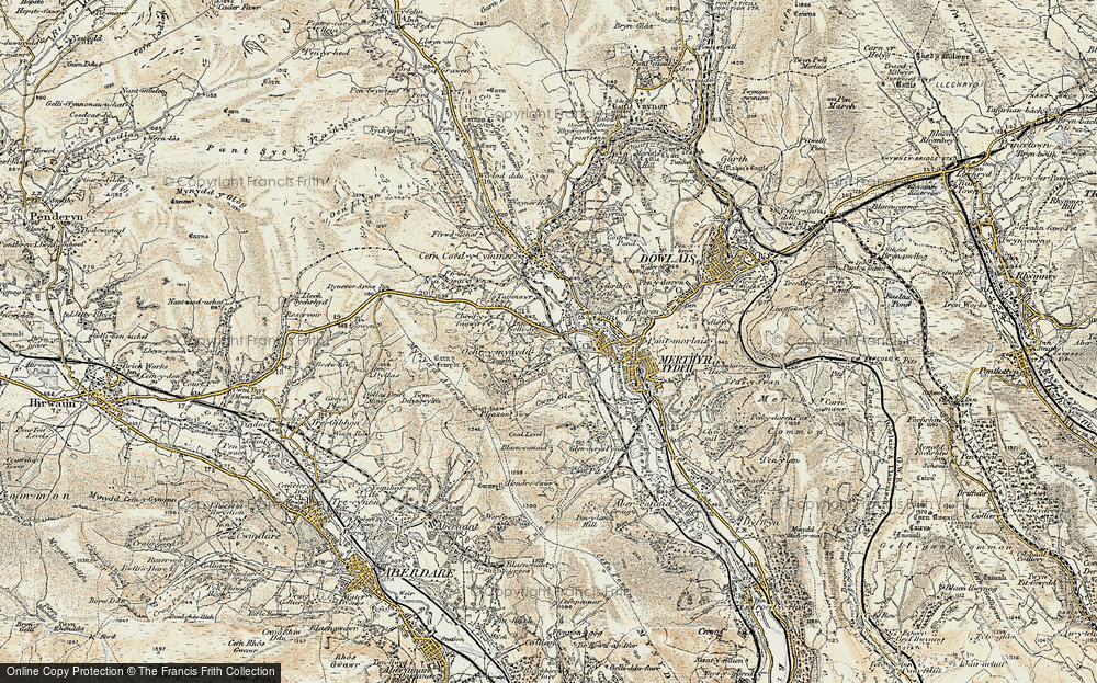 Old Map of Heolgerrig, 1900 in 1900