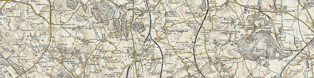Old map of Hepthorne Lane in 1902-1903
