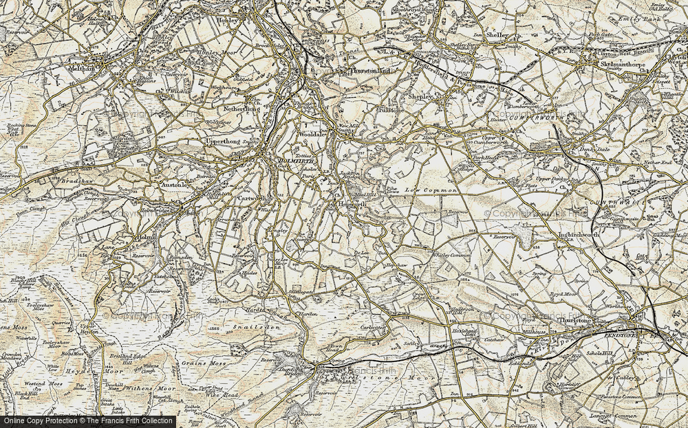 Old Map of Hepworth, 1903 in 1903