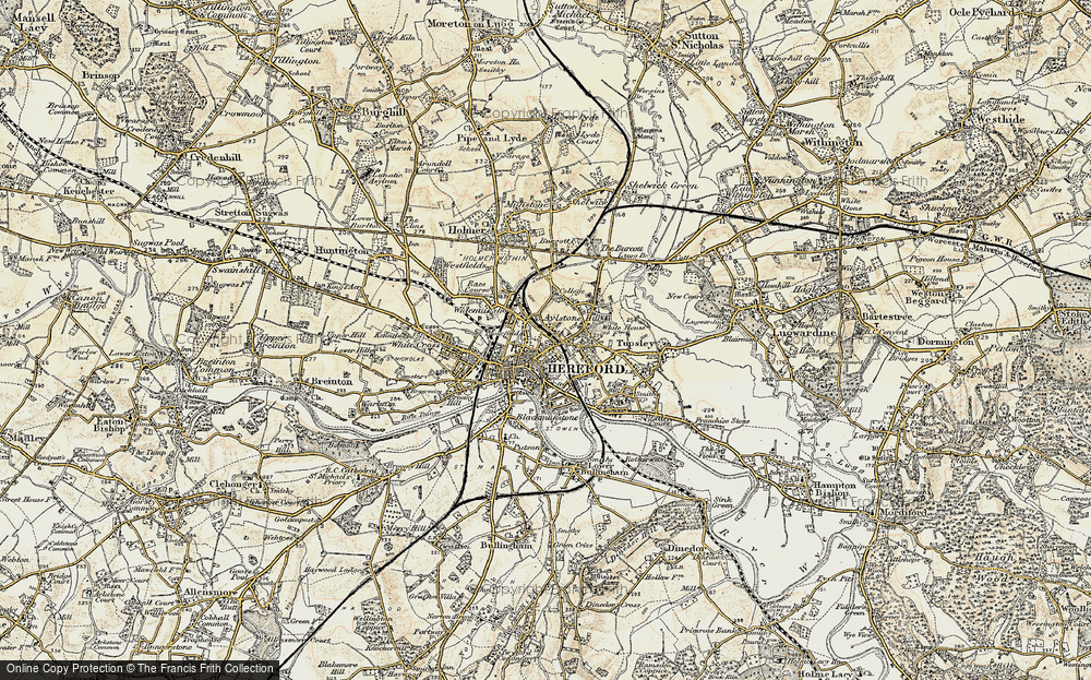 Old Map of Hereford, 1899-1901 in 1899-1901