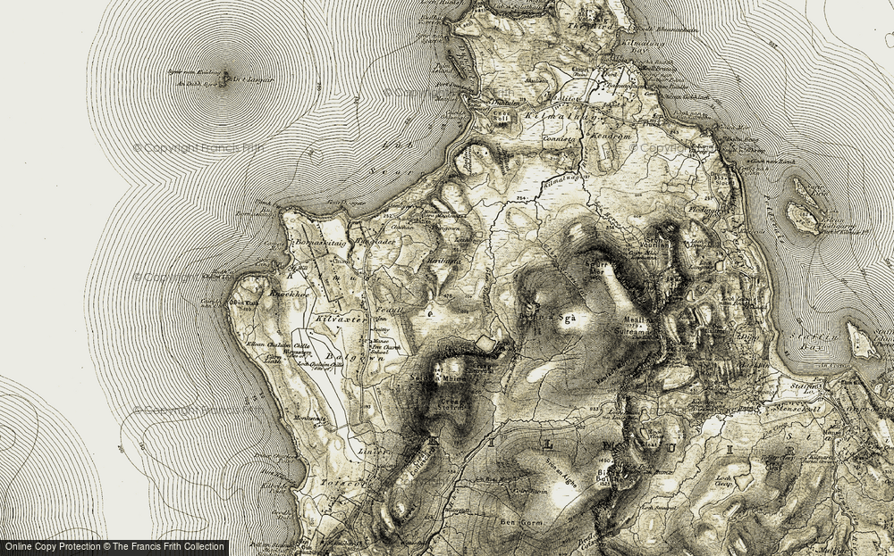 Old Map of Heribusta, 1908-1909 in 1908-1909
