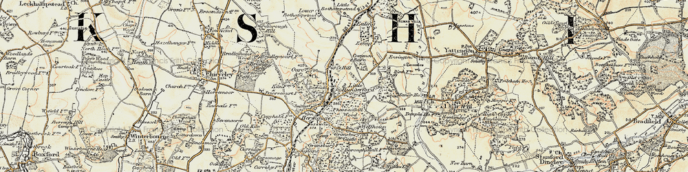 Old map of Hermitage in 1897-1900