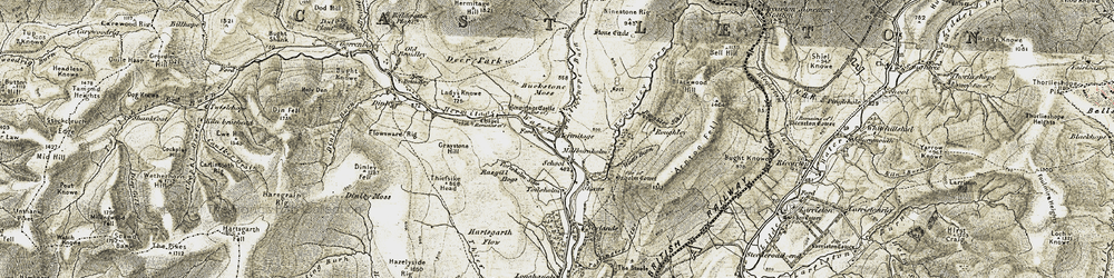 Old map of Arnton Fell in 1901-1904