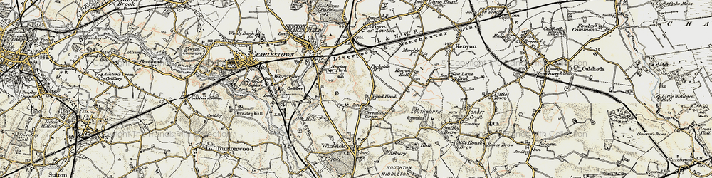 Old map of Hermitage Green in 1903