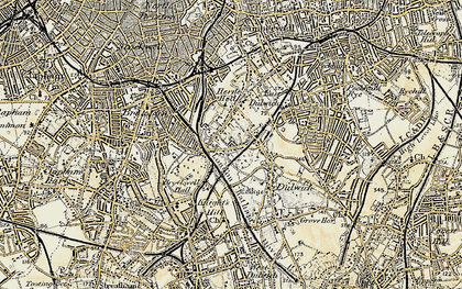 Old map of Herne Hill in 1897-1902
