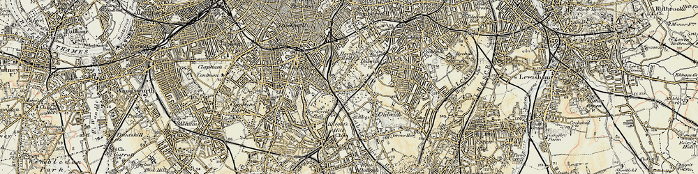 Old map of Herne Hill in 1897-1902