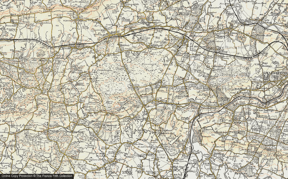 Old Map of Herne Pound, 1897-1898 in 1897-1898