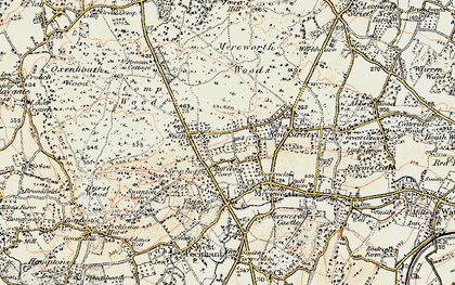 Old map of Herne Pound in 1897-1898