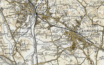 Old map of Heron Cross in 1902