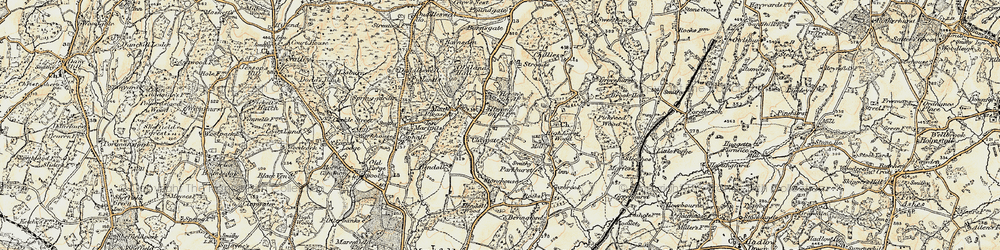 Old map of Heron's Ghyll in 1898