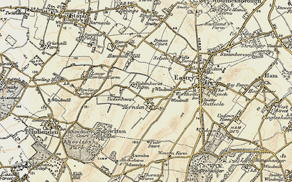 Old map of Heronden in 1898-1899