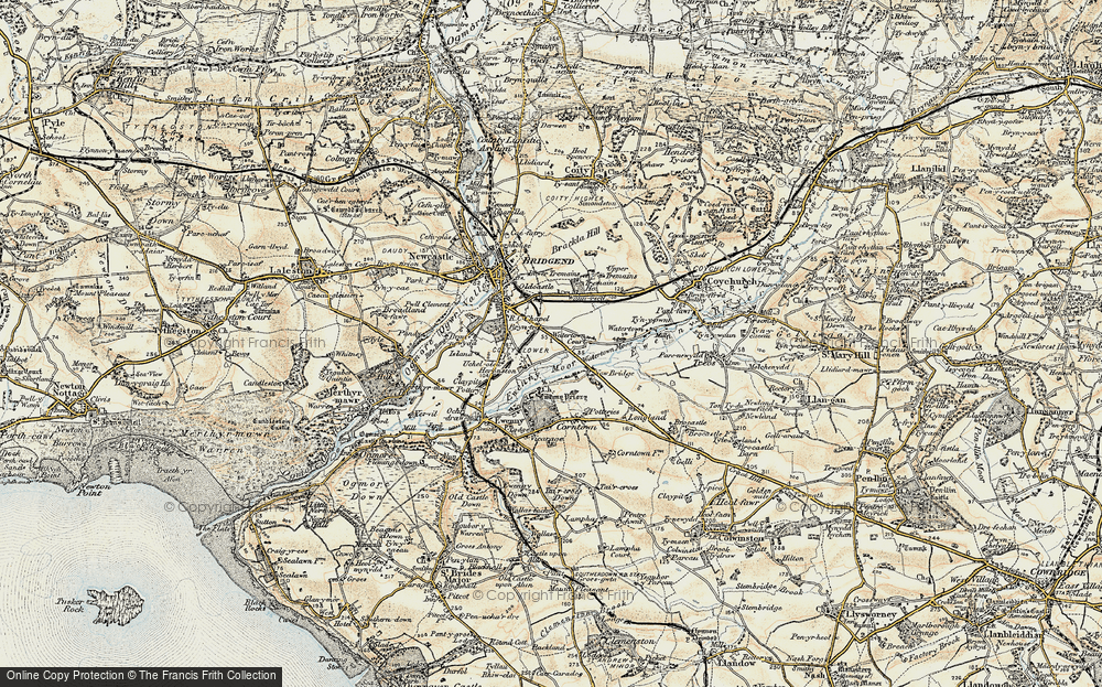 Old Map of Heronston, 1899-1900 in 1899-1900