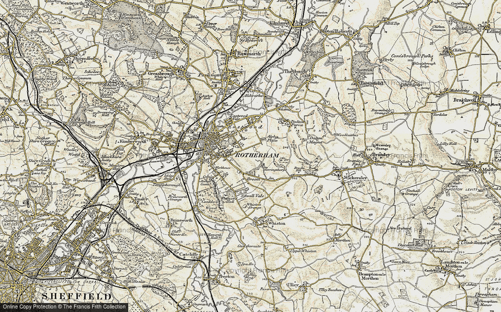 Old Map of Herringthorpe, 1903 in 1903