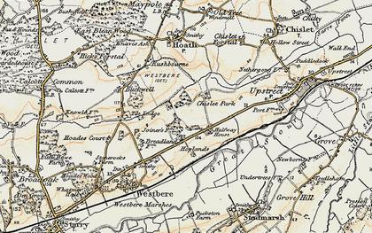 Old map of Hersden in 1898-1899