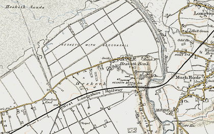 Old map of Hesketh Bank in 1902-1903