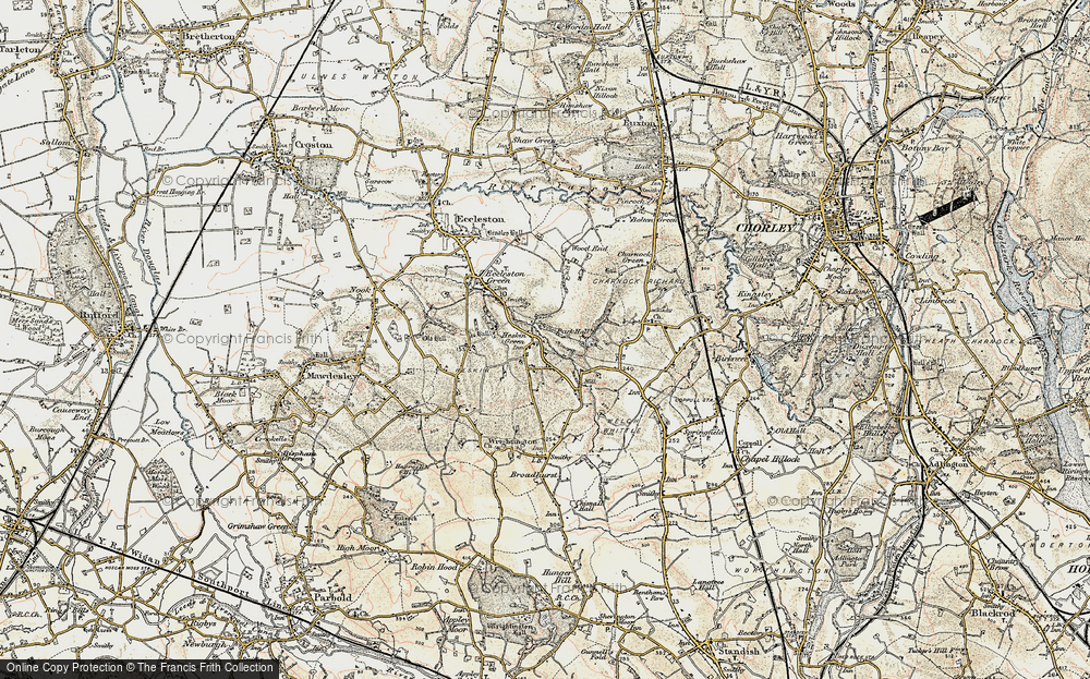 Old Map of Heskin Green, 1903 in 1903