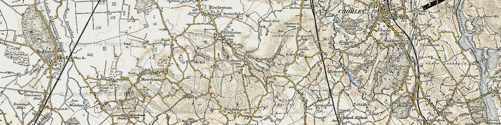 Old map of Heskin Green in 1903