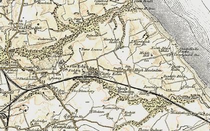 Old map of Hesleden in 1901-1904