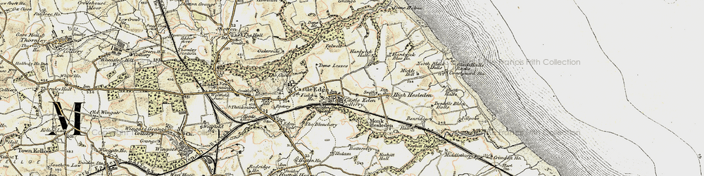 Old map of Hesleden in 1901-1904