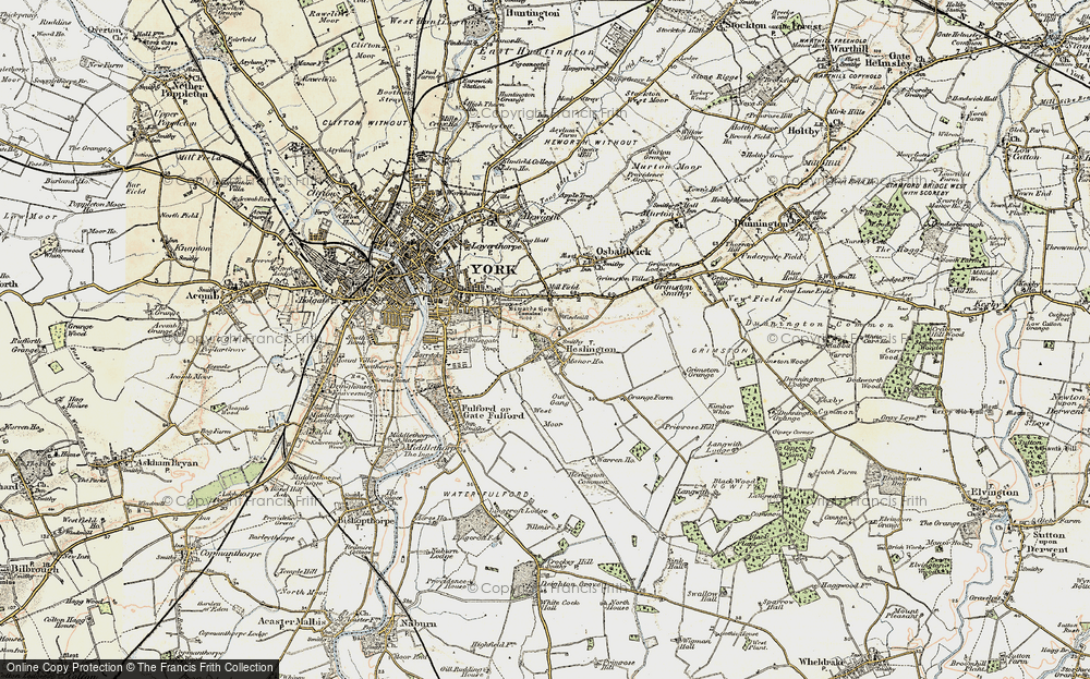 Old Map of Heslington, 1903 in 1903