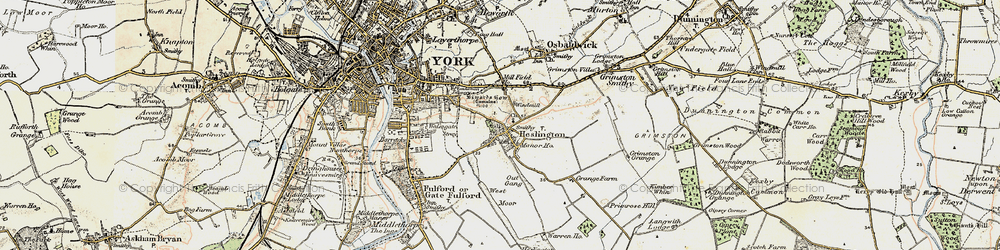 Old map of Heslington in 1903