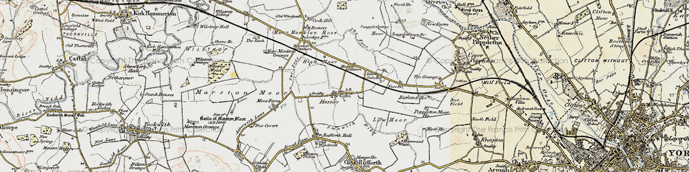 Old map of Hessay in 1903