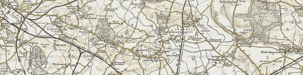 Old map of Hessle in 1903