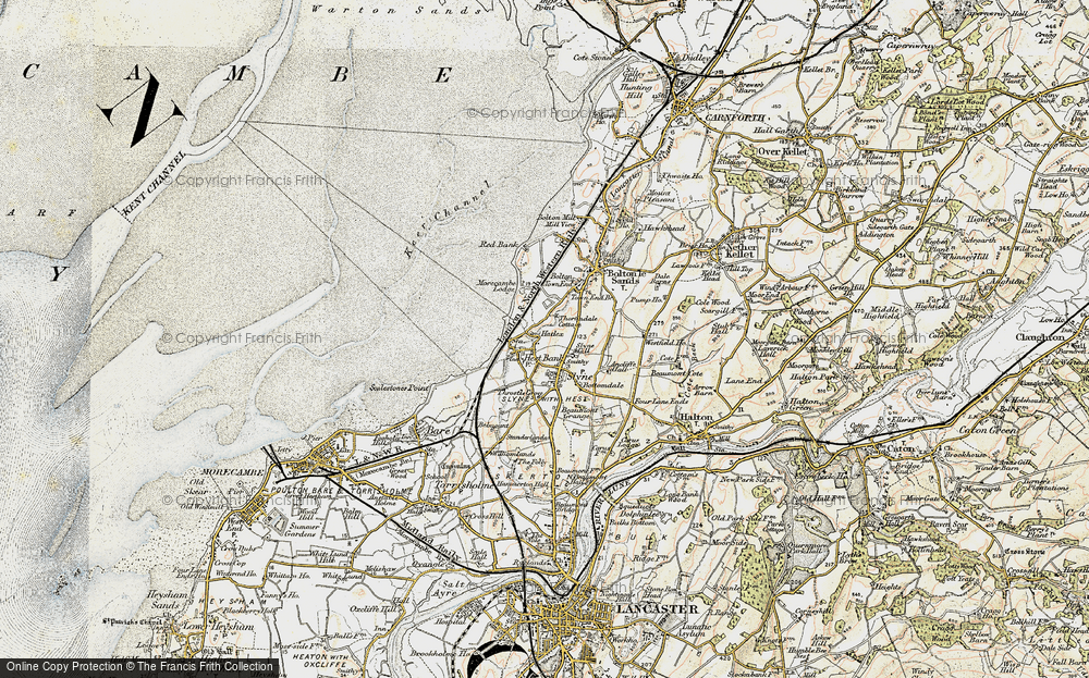Old Map of Hest Bank, 1903-1904 in 1903-1904